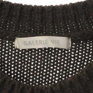 GALERIE VIE 19AW ファインウールクルーネックプルオーバーニットセーター M ダークブラウン