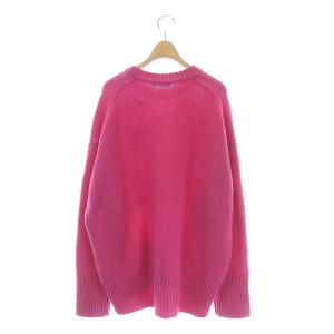 GALERIE VIE 21AW ファインウールクルーネックニットセーター M ピンク
