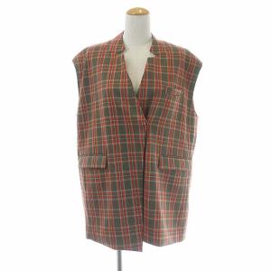 Ameri VINTAGE AMERI OTONA WRAP VEST SET UP DRESS S カーキ 