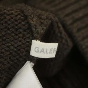 GALERIE VIE 19AW ファインウール ハイネックプルオーバー ニット セーター 長袖 S ダークブラウン