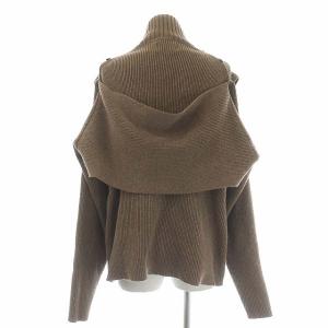 CLANE オフショルダーニットセーター 1 ブラウン