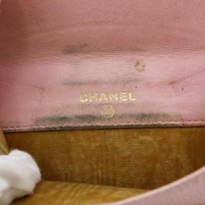 CHANEL ココマークキャビアスキン二つ折り財布 ピンク