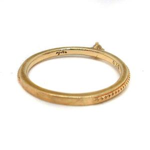 agete ピンキーリング 7号 ダイヤモンド  0.03ct 1P K10YG