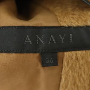 ANAYI ショートコート アルパカ ファー付き 七分袖 36 キャメル