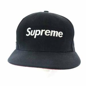 Supreme ×NEW ERA rip キャップ ロゴ 刺繍 ブラック