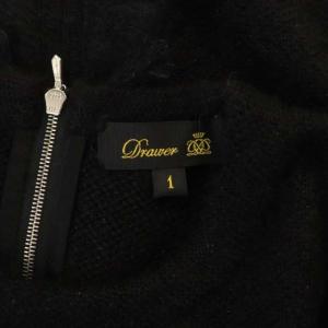 Drawer ラメフリンジニット セーター プルオーバー 長袖 1 ブラック