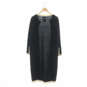 MADISONBLUE ロング カーディガン ニット 00 ブラック オフホワイト MB184-8012