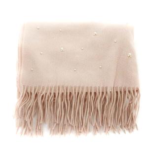 TOCCA マフラー カシミヤ フェイクパール ピンク