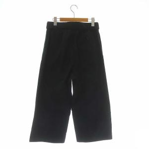 MHL. 21SS WASHED COTTON DRILL ワイドパンツ クロップド ベルト付き ブラック