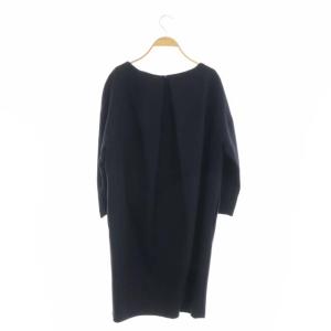 ADORE 7分袖ワンピース 膝丈 七分袖  コクーン タック ネイビー