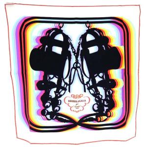 カレ45 Brides de Gala Shadow スカーフ シルク マルチカラー