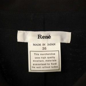 René ノースリーブフリルワンピース 36 ブラック