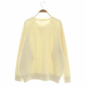 GALERIE VIE 21AW ベビーアルパカ ラウンドネックプルオーバー ニット セーター 長袖 S アイボリー
