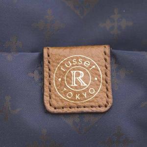 russet トートバッグ 2WAY ナイロン モノグラム ネイビー ブラウン
