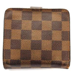 LOUIS VUITTON ダミエ 二つ折り財布 ブラウン