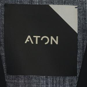 ATON ウールノーカラージャケット 02 ブラック