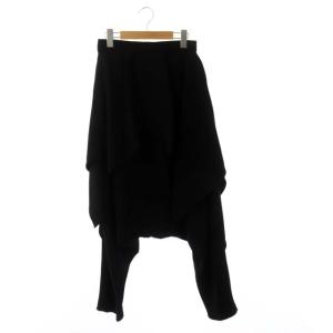 21SS ドレープサルエル TROUSERS パンツ フリル イージー 38 ブラック