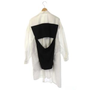ENFOLD 20AW ハイゲージWOOLシャツコンビニット 38 ホワイト