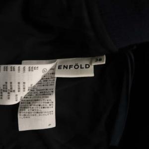 ENFOLD 20AW ナイロンツイル Mix Fabric スカート フレア ロング 38 マルチカラー