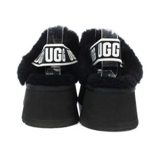 UGG australia FUNKETTE ムートン厚底サンダル US6 ブラック