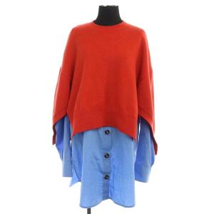 21SS メリノウールKNIT×SHプルオーバー ニット 38 オレンジ