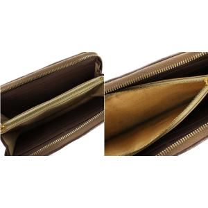 BOTTEGA VENETA 114076 長財布 ラウンドファスナー レザー イントレチャート ブラウン