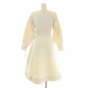 CELFORD 21SS ホールガーメントワンピース ニットワンピース ボートネック 36 アイボリー