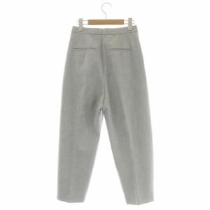 ENFOLD ダブルクロスワイドパンツ 36 グレー