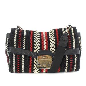 メトロポリスショルダーバッグ 編み込み 紺 ネイビー 赤 レッド 白 ホワイト