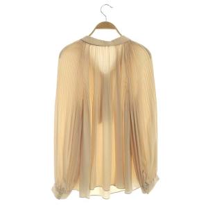 CELFORD 21SS プリーツボウタイブラウス 38 ライトベージュ