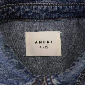 Ameri VINTAGE JEANS UPSIDE DOWN DENIM SHIRT デニムジャケット F ブルー