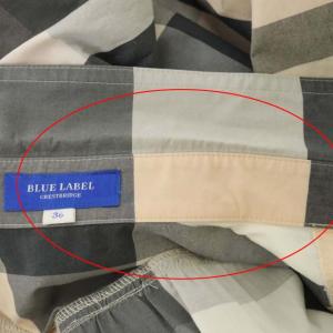 BLUE LABEL CRESTBRIDGE シャツ チェック 36 ベージュ