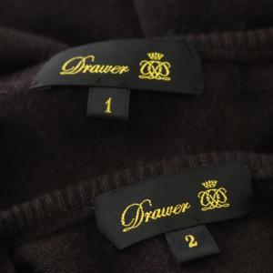 Drawer 14G カシミヤ アンサンブル ニット カーディガン 1 2 ダークブラウン