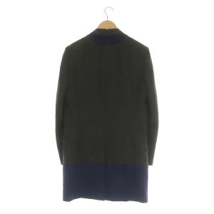 kolor ウール混チェスターコート ミドル丈 切替 1 ダークカーキ ネイビー