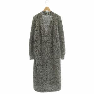 Ron Herman カーディガン ニット ロング カシミヤ混 XS ブラック ホワイト