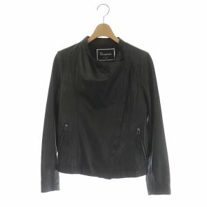 ライダースジャケット レザー ラム革 羊革 38 黒 ブラック