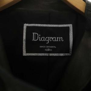 Diagram GRACE CONTINENTAL ライダースジャケット レザー ラム革 羊革 38 黒 ブラック