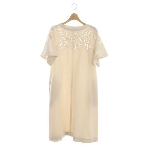 20SS カットワーク刺繍ワンピース 36 ピンク