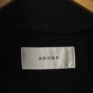ADORE コットンショートスリーブコート アウター ロング 黒 ブラック