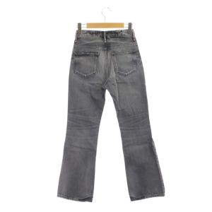 upper hights THE BELLA デニムパンツ ジーンズ ブーツカット ワイド ダメージ加工 ジッパーフライ 21 グレー