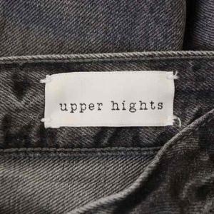 upper hights THE BELLA デニムパンツ ジーンズ ブーツカット ワイド ダメージ加工 ジッパーフライ 21 グレー