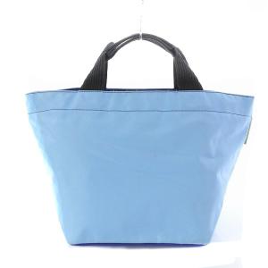 Hervé Chapelier ナイロン舟型トートバッグ M ハンドバッグ ブルー 1027N