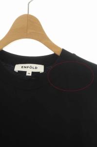 ENFOLD ドレスワンピース コンパクト天竺 ノースリーブ 38 ブラック