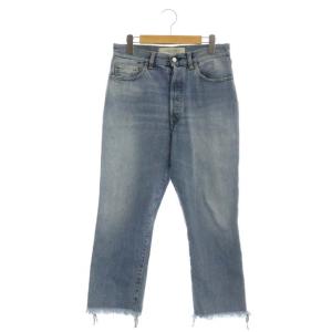 20SS PANT TEXAS デニムパンツ ハイライズ カットオフ ダメージ加工 ボタンフライ 青