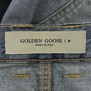 GOLDEN GOOSE 20SS PANT TEXAS デニムパンツ ハイライズ カットオフ ダメージ加工 ボタンフライ 青