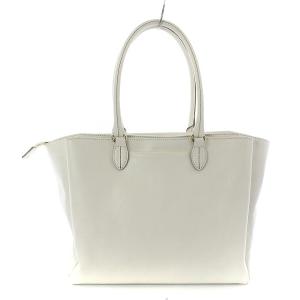 russet トートバッグ ハンドバッグ モノグラム プレス 総柄 レザー 牛革 白 ホワイト