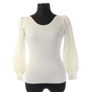 22SS ボリュームスリーブニットカットソー ONE SIZE ホワイト