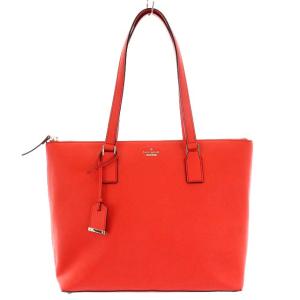 トートバッグ ハンドバッグ ショルダー ゴールド金具 レザー レッド