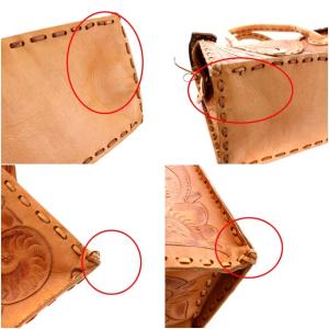 CARVING TRIBES マエストラ ハンドバッグ レザー 牛革 ブラウン