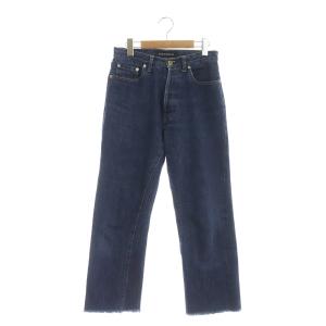 カットオフボタンフライデニムパンツ ジーンズ ストレート 2 インディゴ